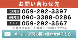 メール、夜間お問い合わせはこちら